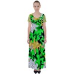 Petals (2) 3021 High Waist Short Sleeve Maxi Dress
