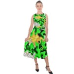 Petals (2) 3021 Midi Tie-Back Chiffon Dress