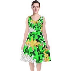 V-Neck Midi Sleeveless Dress  