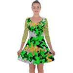 Petals (2) 3021 Quarter Sleeve Skater Dress