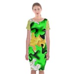 Petals (2) 3021 Classic Short Sleeve Midi Dress