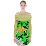 Petals (2) 3021 Long Sleeve Off Shoulder Dress