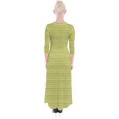 Quarter Sleeve Wrap Maxi Dress 