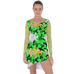 Asymmetric Cut-Out Shift Dress 