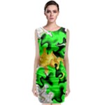 Petals (2) 3021 Sleeveless Velvet Midi Dress