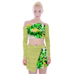 Petals (2) 3021 Off Shoulder Top with Mini Skirt Set