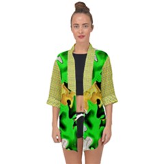 Open Front Chiffon Kimono 