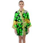 Petals (2) 3021 Long Sleeve Satin Kimono