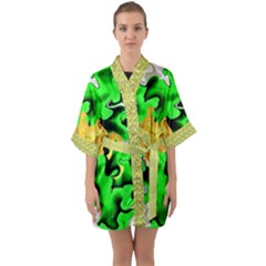 Half Sleeve Satin Kimono  