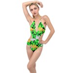Petals (2) 3021 Plunging Cut Out Swimsuit