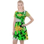 Petals (2) 3021 Cap Sleeve Velour Dress 