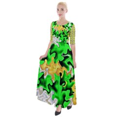 Half Sleeves Maxi Dress 