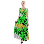 Petals (2) 3021 Half Sleeves Maxi Dress