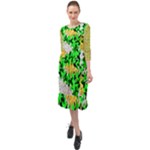 Petals (2) 3021 Ruffle End Midi Chiffon Dress
