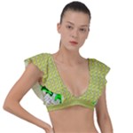 Petals (2) 3021 Plunge Frill Sleeve Bikini Top