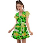 Petals (2) 3021 Flutter Sleeve Wrap Dress