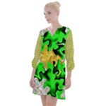 Petals (2) 3021 Open Neck Shift Dress