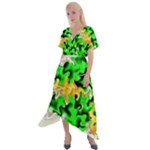 Petals (2) 3021 Cross Front Sharkbite Hem Maxi Dress