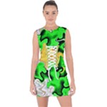 Petals (2) 3021 Lace Up Front Bodycon Dress