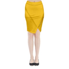 Amber Orange Midi Wrap Pencil Skirt from ArtsNow.com