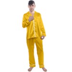 Amber Orange Men s Long Sleeve Satin Pajamas Set