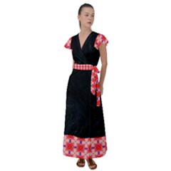 Flutter Sleeve Maxi Dress 