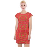 Nowwhat (2) Bouquet Cap Sleeve Bodycon Dress