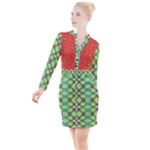 Nowwhat (2) Bouquet Button Long Sleeve Dress