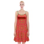 Nowwhat (2) Bouquet Spaghetti Strap Velvet Dress