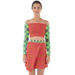 Nowwhat (2) Bouquet Off Shoulder Top with Skirt Set