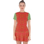 Nowwhat (2) Bouquet Drop Hem Mini Chiffon Dress
