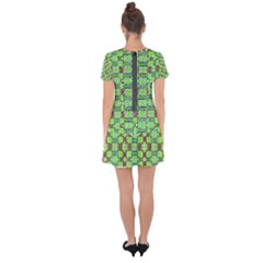 Drop Hem Mini Chiffon Dress 