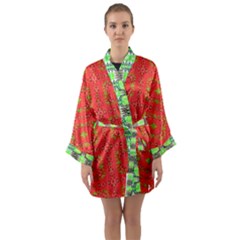Long Sleeve Satin Kimono 