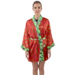 Nowwhat (2) Bouquet Long Sleeve Satin Kimono