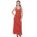 Nowwhat (2) Bouquet Sleeveless Velour Maxi Dress