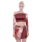 Frequencee Garden Of Violets Off Shoulder Top with Mini Skirt Set