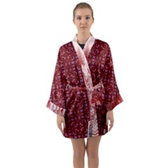 Long Sleeve Satin Kimono 