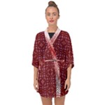 Frequencee Garden Of Violets Half Sleeve Chiffon Kimono