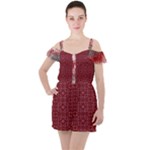 Frequencee Garden Of Violets Ruffle Cut Out Chiffon Playsuit