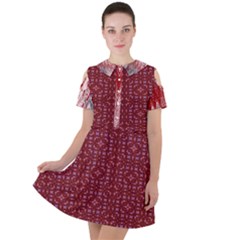 Short Sleeve Shoulder Cut Out Dress  