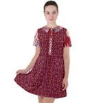 Frequencee Garden Of Violets Short Sleeve Shoulder Cut Out Dress 