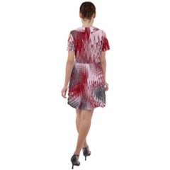 Short Sleeve Shoulder Cut Out Dress  