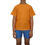 Apricot Orange Kids  Short Sleeve Swimwear