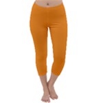 Apricot Orange Capri Winter Leggings 