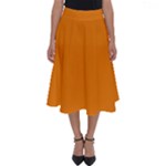 Apricot Orange Perfect Length Midi Skirt