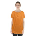 Apricot Orange Skirt Hem Sports Top