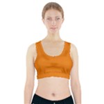 Apricot Orange Sports Bra With Pocket