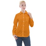 Apricot Orange Women s Long Sleeve Pocket Shirt