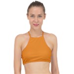 Apricot Orange Racer Front Bikini Top