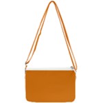 Apricot Orange Double Gusset Crossbody Bag